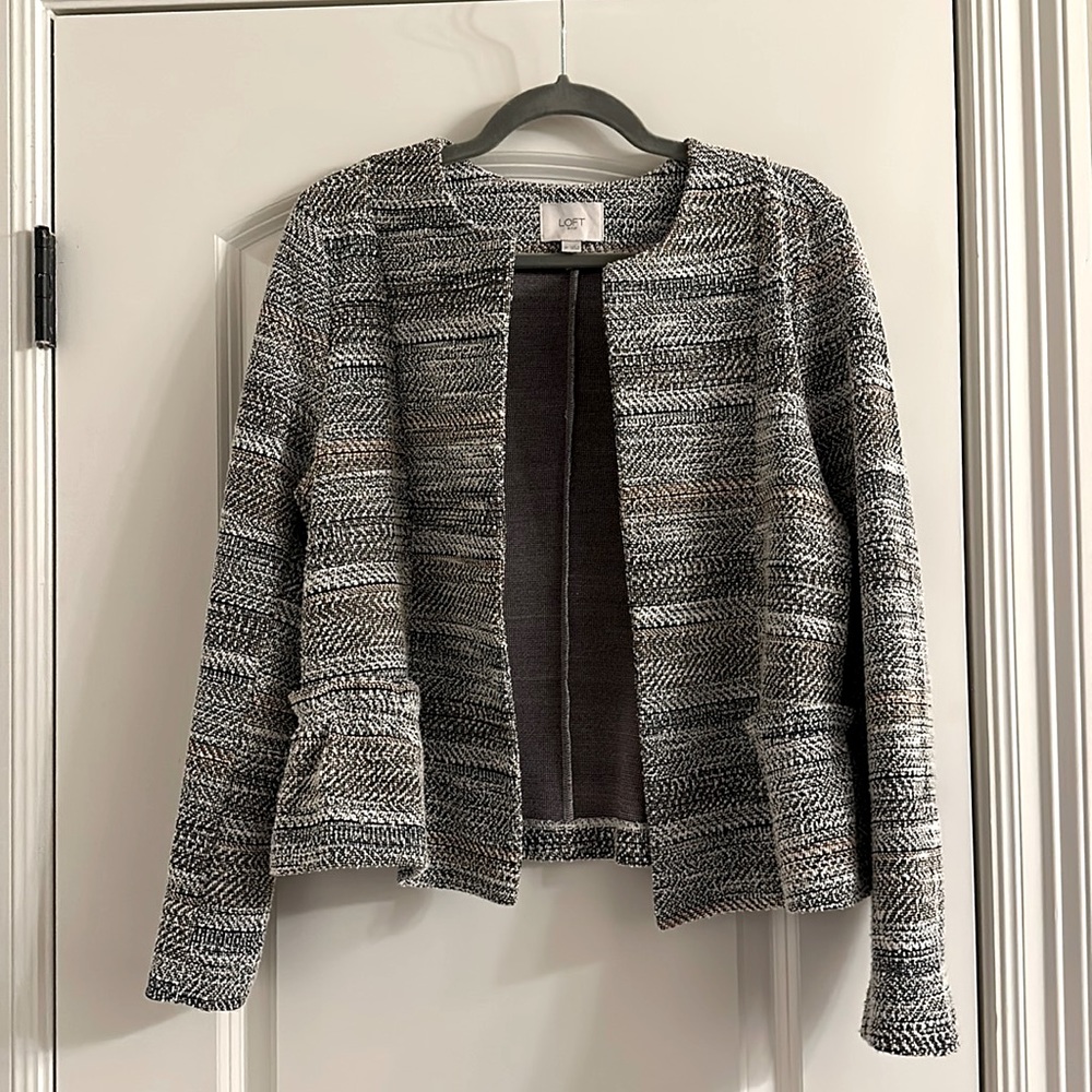 Ann Taylor Loft Blazer - Black Grey Pink - Size M